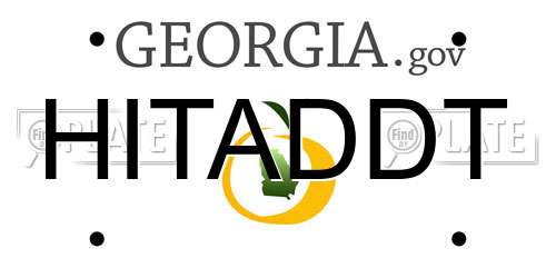 HITADDT Georgia License Plate