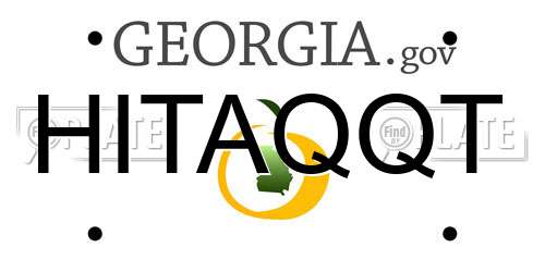 HITAQQT Georgia License Plate