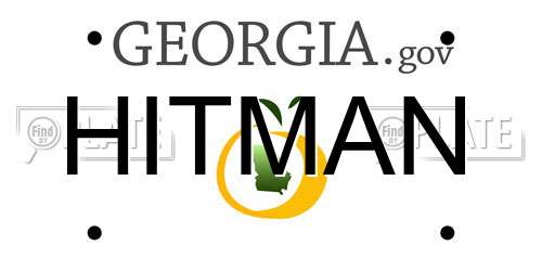 HITMAN Georgia License Plate