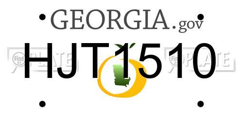 HJT1510 Georgia License Plate