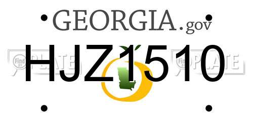 HJZ1510 Georgia License Plate