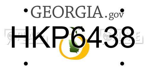 HKP6438 Georgia License Plate