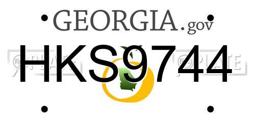 HKS9744 Georgia License Plate