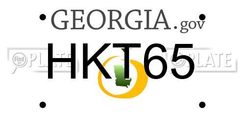 HKT65 Georgia License Plate