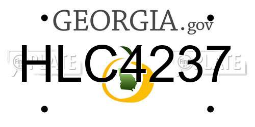 HLC4237 Georgia License Plate
