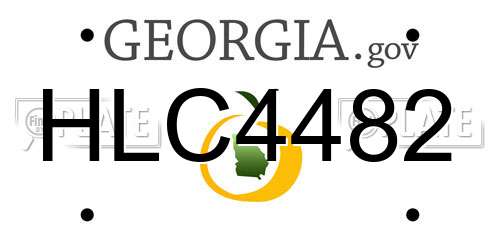 HLC4482 Georgia License Plate