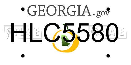 HLC5580 Georgia License Plate