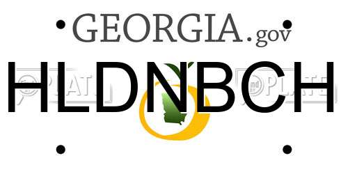 HLDNBCH Georgia License Plate