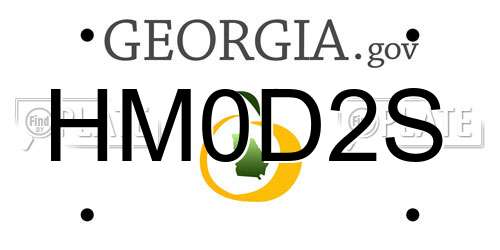 HM0D2S Georgia License Plate