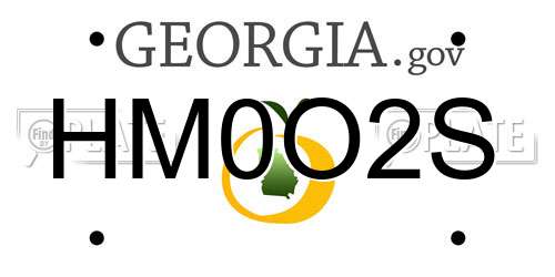HM0O2S Georgia License Plate