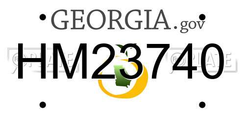 HM23740 Georgia License Plate