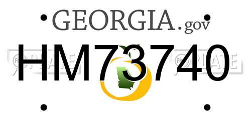 HM73740 Georgia License Plate