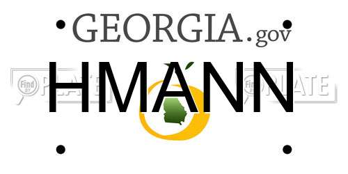 HMANN Georgia License Plate