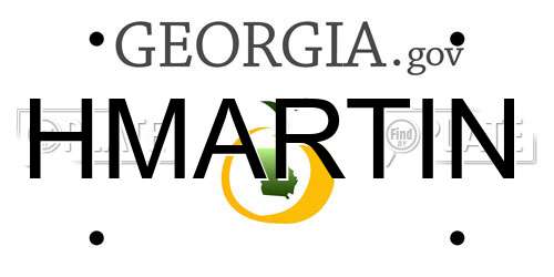 HMARTIN Georgia License Plate