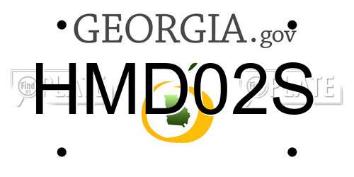 HMD02S Georgia License Plate
