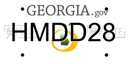 HMDD28 Georgia License Plate