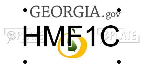 HMF1C Georgia License Plate