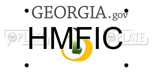 HMFIC Georgia License Plate