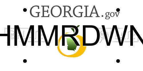 HMMRDWN Georgia License Plate
