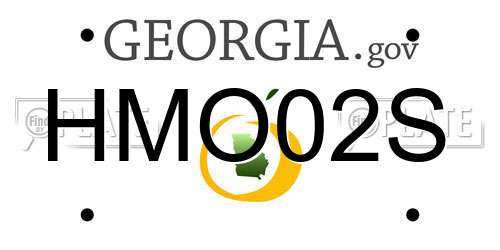 HMO02S Georgia License Plate