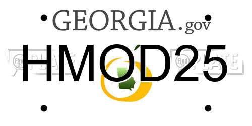 HMOD25 Georgia License Plate