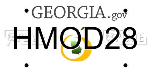 HMOD28 Georgia License Plate