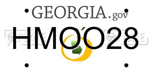 HMOO28 Georgia License Plate