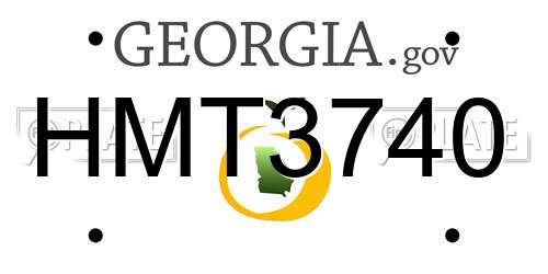 HMT3740 Georgia License Plate