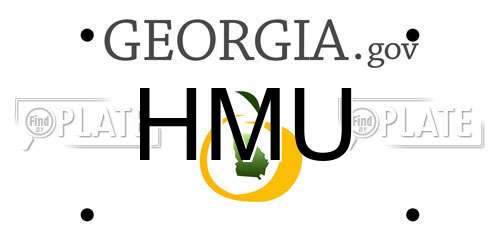 HMU Georgia License Plate