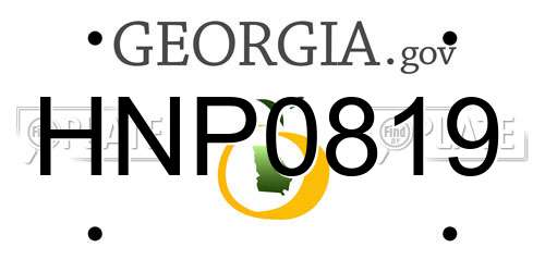 HNP0819 Georgia License Plate