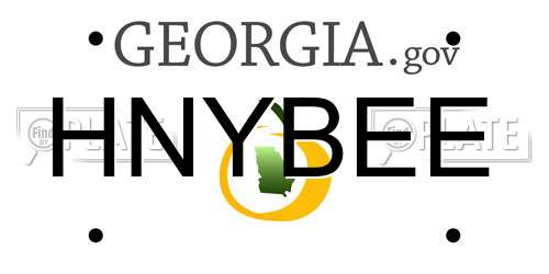 HNYBEE Georgia License Plate