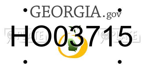 HO03715 Georgia License Plate