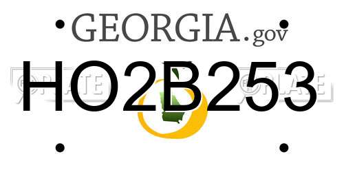 HO2B253 Georgia License Plate