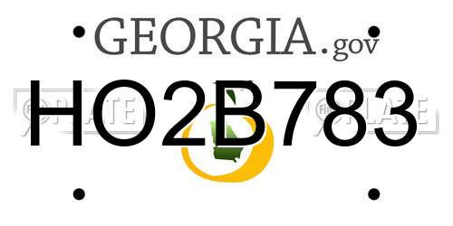 HO2B783 Georgia License Plate