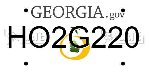 HO2G220 Georgia License Plate