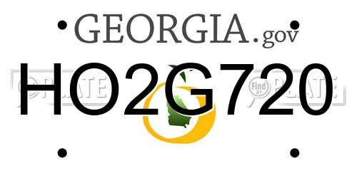 HO2G720 Georgia License Plate