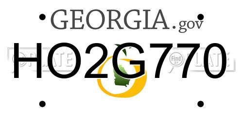 HO2G770 Georgia License Plate