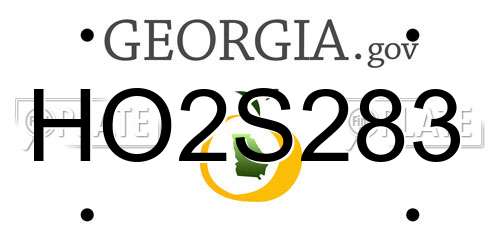 HO2S283 Georgia License Plate