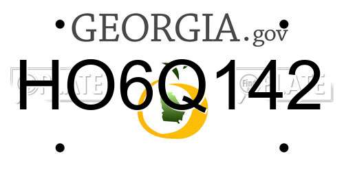 HO6Q142 Georgia License Plate