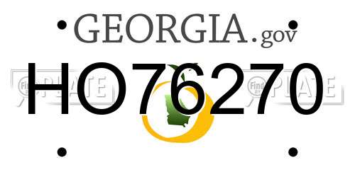 HO76270 Georgia License Plate