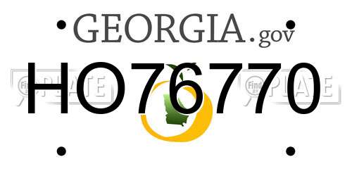 HO76770 Georgia License Plate