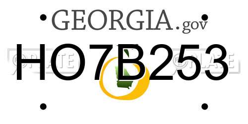 HO7B253 Georgia License Plate