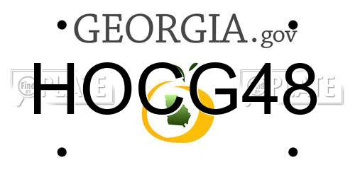 HOCG48 Georgia License Plate