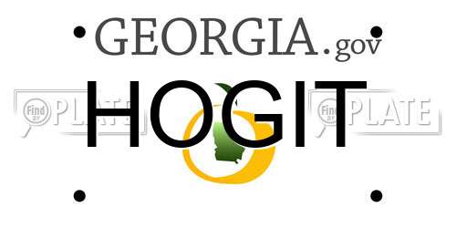 HOGIT Georgia License Plate