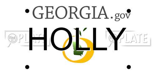 HOLLY Georgia License Plate