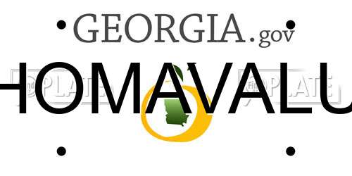 HOMAVALU Georgia License Plate