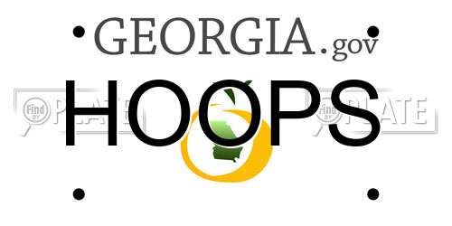 HOOPS Georgia License Plate