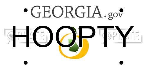 HOOPTY Georgia License Plate