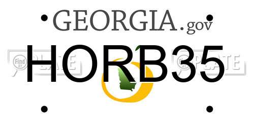 HORB35 Georgia License Plate