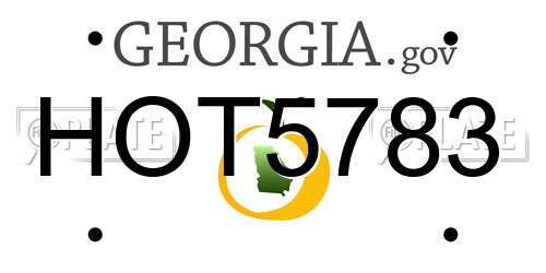 HOT5783 Georgia License Plate